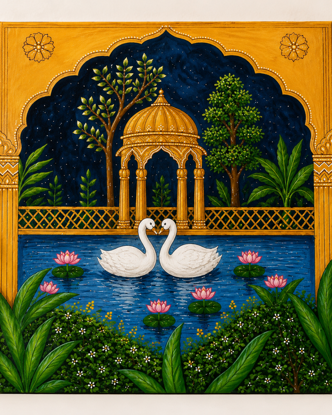 Moonlit Swan Garden